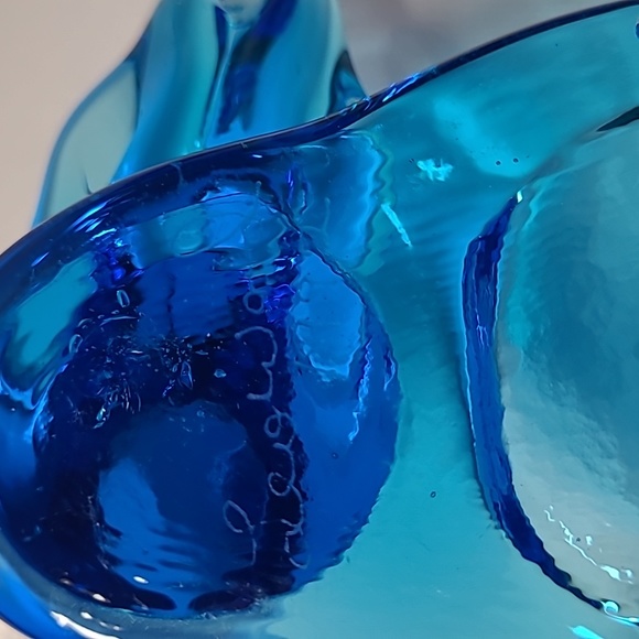 Leo Ward 1992s  signed  Blue bird of happiness candle holder figurine - Picture 7 of 7